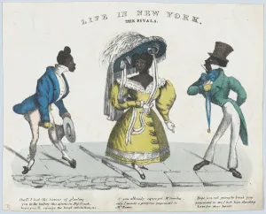 Beau Prints: Life in New York, The Rivals, 1824-39. Creator: Charles Ingrey