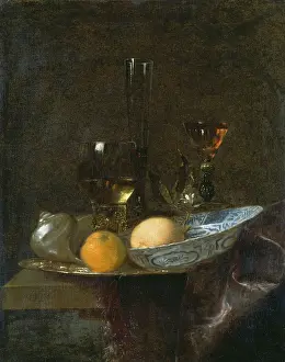 Shell Prints: Still life with Oranges, c1670. Creator: Unknown