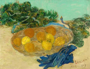 Gogh Collection: Still Life of Oranges and Lemons with Blue Gloves, 1889. Creator: Vincent van Gogh