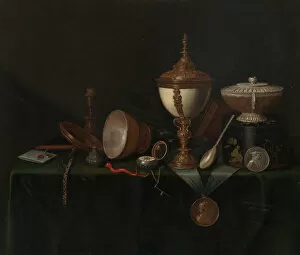 Coral Gallery: Still Life with Ostrich Egg Cup and the Whitfield Heirlooms, c. 1670