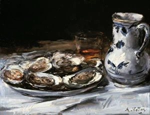 Images Dated 30th September 2005: Still Life with Oysters, 19th century. Artist: Antoine Vollon