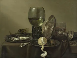 At The Table Prints: Still Life with Oysters, a Rummer