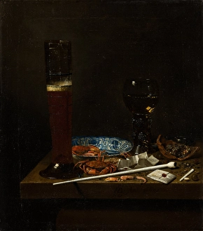 Wineglass Prints: Still life with Passglas, c1640-1662. Creator: Jan Jansz van de Velde