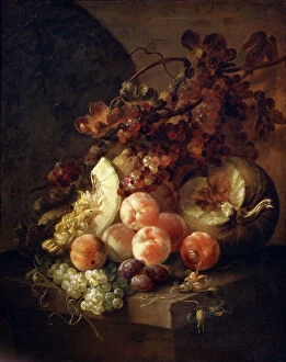Still Life with Peaches, late 17th or early 18th century. Artist: Jan Frans van Son