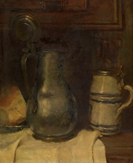 Pewter Prints: Still Life with Pewter Jar, 1915. Creator: Paul Claes
