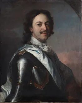 Life Portrait of Emperor Peter I the Great (1672-1725). Artist: Moor, Carel de (1656-1738) Life Portrait of Emperor Peter I the Great (1672-1725). Artist: Moor, Carel de (1656-1738)