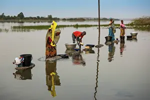 Sari Prints: Life on the River. Creator: Dorte Verner