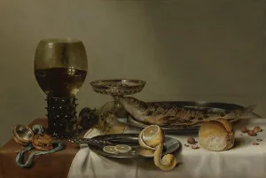 Pewter Prints: Still Life with a Roemer and Watch, c1610-1680. Creator: Willem Claesz. Heda