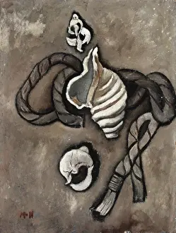 Edmund Hartley Prints: Still Life: Rope and Shells, 1936. Creator: Marsden Hartley