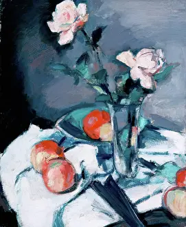 Aberdeen Art Gallery Museums Prints: Still Life - Roses and Apples, c1920s. Creator: Samuel John Peploe