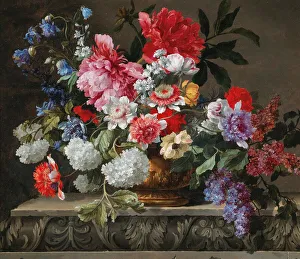 Bunch Of Flowers Prints: Still life of roses, tulips, anemones and lilac, Second Half of the 17th cen