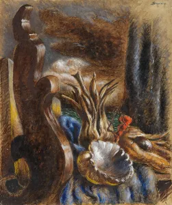 Surrealism Prints: Still Life with Shell (Sea Flower), 1934. Creator: Savinio, Alberto (1891-1952)