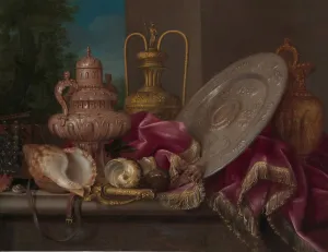 Treasure Prints: Still Life with Silver and Gold Plate, Shells, and a Sword, fourth quarter 17th century