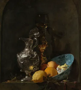 Still Life with Silver Jug, c. 1655-1656. Artist: Kalf, Willem (1619-1693)