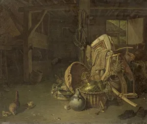 Plowing Prints: Still Life in a Stable, 1824. Creator: Franciscus Cornelis Knoll