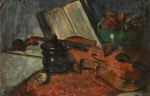 Hans 1840 1884 Gallery: Still life with a violin, 1876