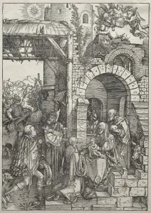 Early 16th Century Prints: Life of the Virgin: Adoration of the Magi, 1504-1505. Creator: Albrecht Dürer (German