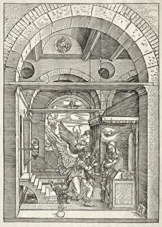 Early 16th Century Gallery: Life of the Virgin: The Annunciation, 1504-1505. Creator: Albrecht Dürer (German, 1471-1528)