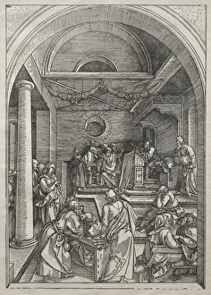 Early 16th Century Prints: Life of the Virgin: Christ Among the Doctors