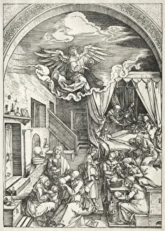 Early 16th Century Prints: Life of the Virgin: Nativity of the Virgin