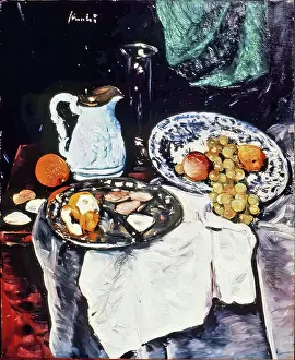 Oranges Prints: Still Life with White Jug, c1930. Creator: George Leslie Hunter
