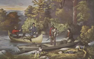 American School 19th Century Prints: Life In The Woods, Returning to Camp, pub