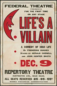 Crescent Moon Prints: Life's a Villain, Boston, 1936. Creator: Unknown