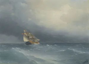Maritime Art Gallery: The lifting Storm, 1880