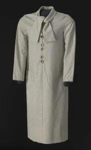 Light grey wool dress designed by Arthur McGee, mid 20th-late 20th century Light grey wool dress designed by Arthur McGee, mid 20th-late 20th century