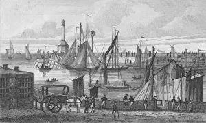 Baldwin Craddock Collection: Light House & Pier, 1820. Artist: John Shury