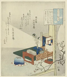Hokkei Prints: By the Light of a Lamp. Artist: Hokkei, Totoya (1780-1850)