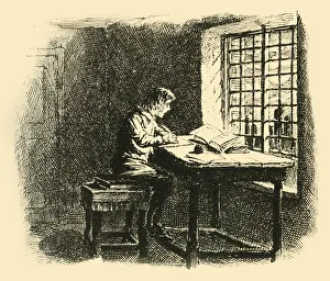 Johann Sebastian Collection: By the light of the moon he began his task, (1907). Creator: Unknown