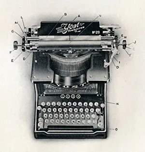 Typewriter Prints: Light Running Yost Typewriter, 1916