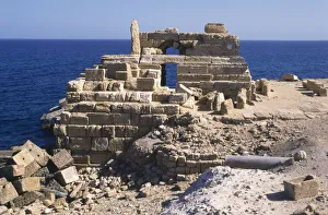 Lepcis Magna Prints: Lighthouse, Leptis Magna, Libya
