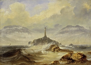 Lighthouse Prints: Lighthouse on the Norwegian Coast, probably 1860s. Creator: Peder Balke