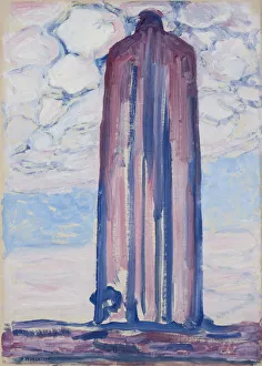 The lighthouse of Westkapelle, 1908. Creator: Mondrian, Piet (1872-1944)