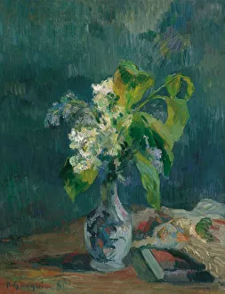 Lilacs Prints: Lilacs, 1885. Artist: Gauguin, Paul Eugene Henri (1848-1903)