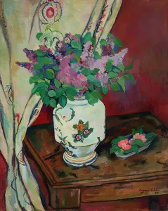 Tulips Prints: Lilacs and camellias, 1936. Creator: Valadon, Suzanne (1865-1938)