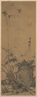 Lily and Butterflies, 1300s. Creator: Liu Shanshou (Chinese, active 1300s)