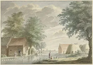 Kiln Prints: Lime kilns at Hillegom, 1765. Creator: Gerard van Rossum