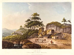 Building Materials Gallery: Lime Kilns. A View at Clifton near Bristol, Gloucestershire, 1798. Artist: John Hassell