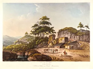 Building Materials Gallery: Lime Kilns. A View at Clifton near Bristol, Gloucestershire, 1798. Artist: John Hassell