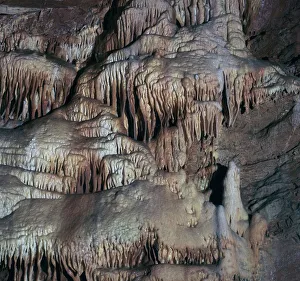 Limestone Prints: Limestone caves in Hungary. Artist: CM Dixon