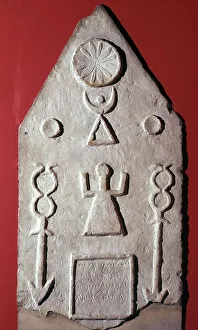 Limestone stela with a dedication to Baal, from Carthage, north Africa, 2nd-1st century BC