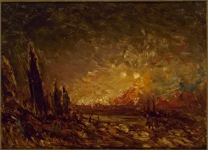 Climate Prints: L'incendie. Creator: Felix Francois Georges Philibert Ziem