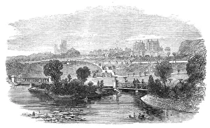 Swans Prints: The Lincoln Arboretum, 1872. Creator: Unknown