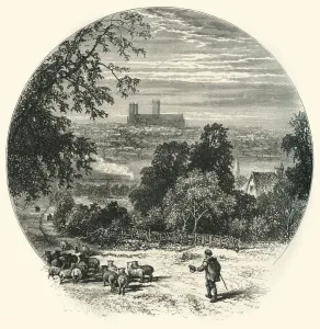 Lincoln Prints: Lincoln, from Canwick Hill, c1870