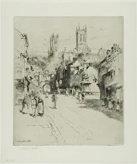 Twelfth Century Prints: Lincoln Cathedral, 1896. Creator: Charles John Watson