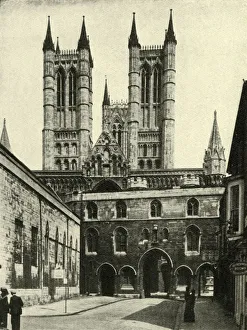 Lincoln Cathedral and The Exchequer Gate, c1948. Creator: Unknown Lincoln Cathedral and The Exchequer Gate, c1948. Creator: Unknown