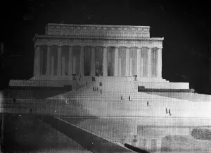A Lincoln Prints: Lincoln Memorial - Architect's Drawing For Proposed Memorial; Plan Selected